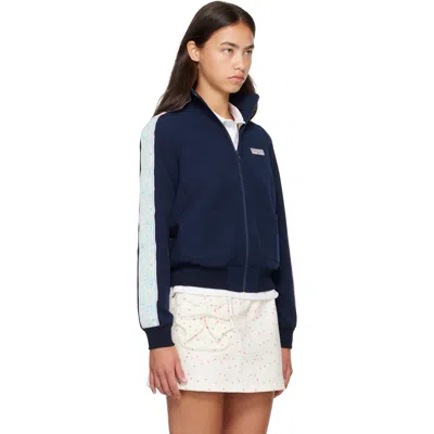 Sandy Liang Navy Lia Jacket In Blue