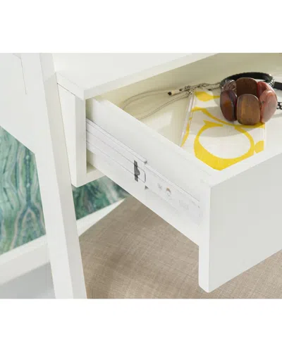 Linon Lilymae Leaning Vanity With Stool In White