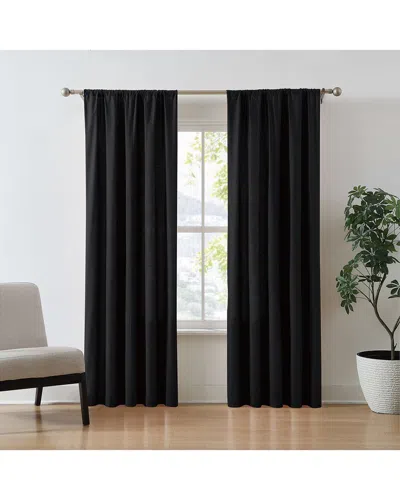 Brooklyn Loom Solid Cotton Percale Window Curtain Pair