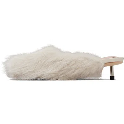 Simone Rocha Leather-trimmed Mules In White