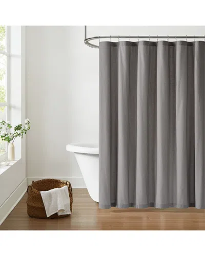 Brooklyn Loom Solid Cotton Percale Shower Curtain