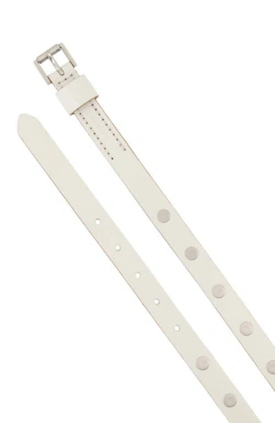 Allsaints Flat Stud Leather Belt In Multi