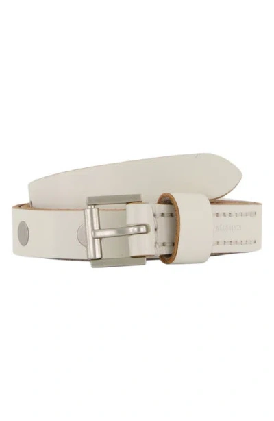 Allsaints Flat Stud Leather Belt In Multi