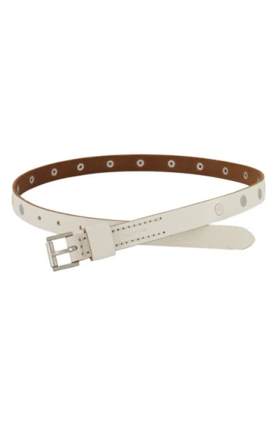 Allsaints Flat Stud Leather Belt In Multi