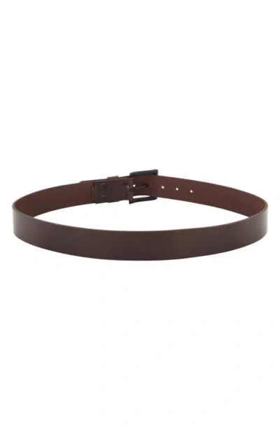 Allsaints Solid Leather Belt In Brown