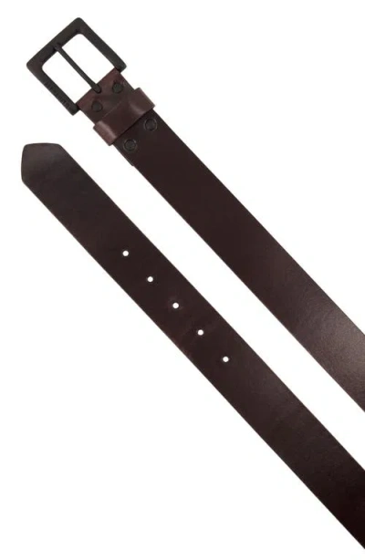 Allsaints Solid Leather Belt In Brown