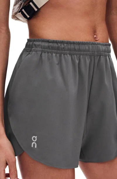 On Performance 3 Inch Training Shorts In Gray