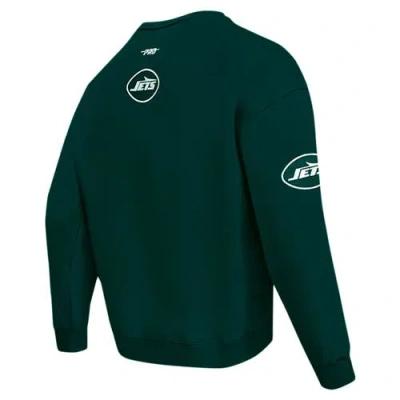 Pro Standard Green New York Jets Turn It Up Drop Shoulder Pullover Sweatshirt In Multi