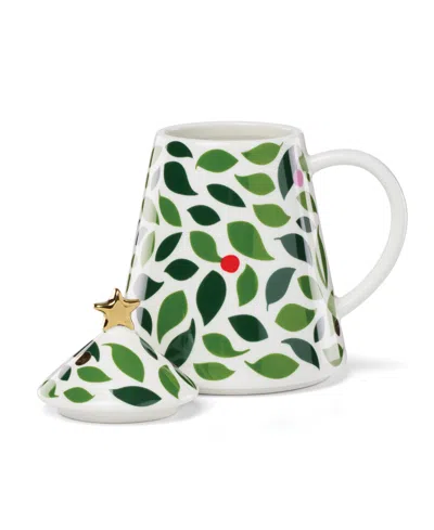 Kate Spade Evergreen Figural Tree Lidded Mug In Multi