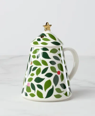 Kate Spade Evergreen Figural Tree Lidded Mug In Multi