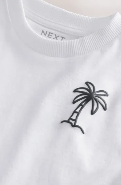 Next Palm Tree Graphic T-shirt In White
