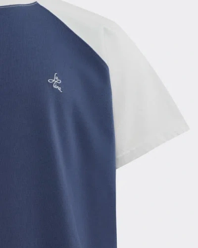 Le Pere Le Père Raglan Tee In Blue