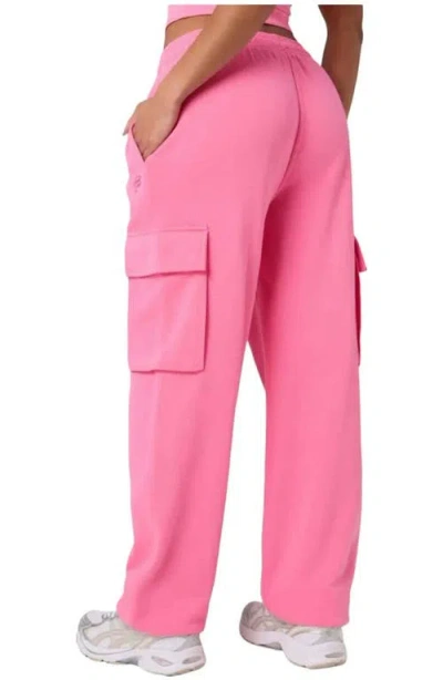 Fabletics Year Round Terry Cargo Jogger In Pink