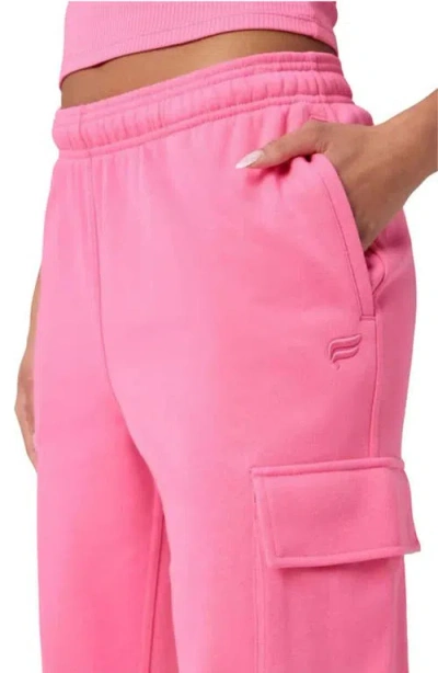 Fabletics Year Round Terry Cargo Jogger In Pink