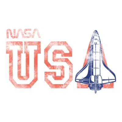 Nasa Distressed Us Rocket Graphic T-shirt In White