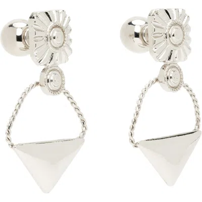 Toga Pulla Triangle Pierced Earrings In Metallic