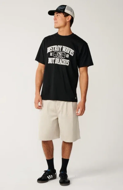 Rip Curl Disorder Destroy Cotton Graphic T-shirt In Black