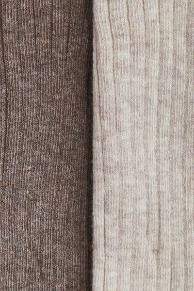 H&m 2-pack Ribbed Tights In Multi