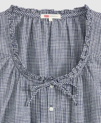 Levi's Plus Size Chiara Front Button Short-sleeve Blouse In Gray