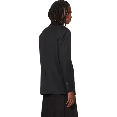 Simone Rocha Black Structured Slash Blazer In Black