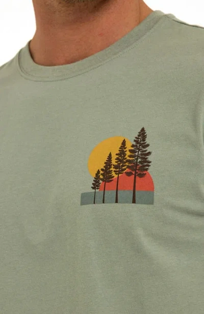 Threads 4 Thought Forest Sunset Graphic T-shirt In Green