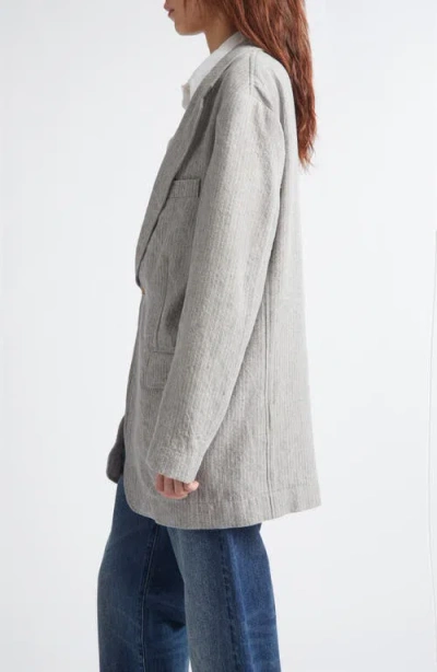 R13 Pinstripe-pattern Blazer In Gray