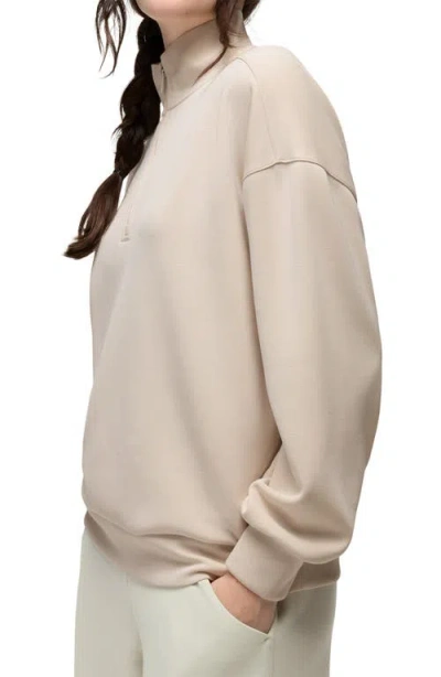 Prana Shea Soft Relaxed Half Zip Pullover In Neutral