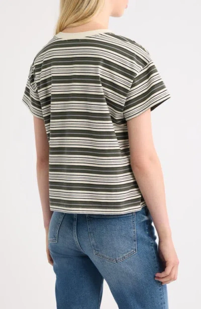 Rag & Bone Kelly Stripe Boxy T-shirt In Multi