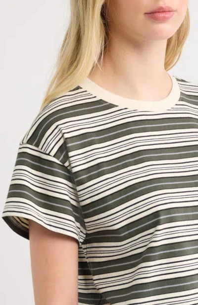 Rag & Bone Kelly Stripe Boxy T-shirt In Multi