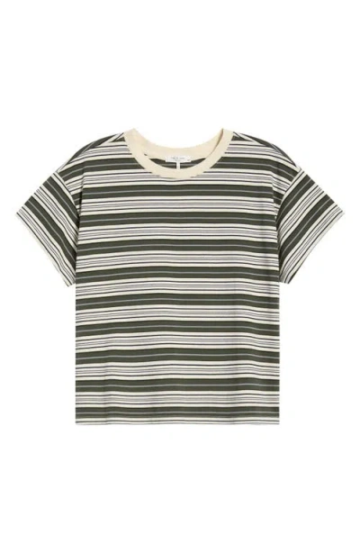 Rag & Bone Kelly Stripe Boxy T-shirt In Multi