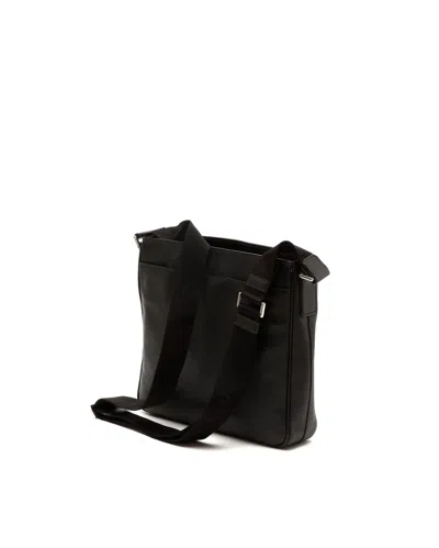 Prada Saffiano Messenger Bag In Black