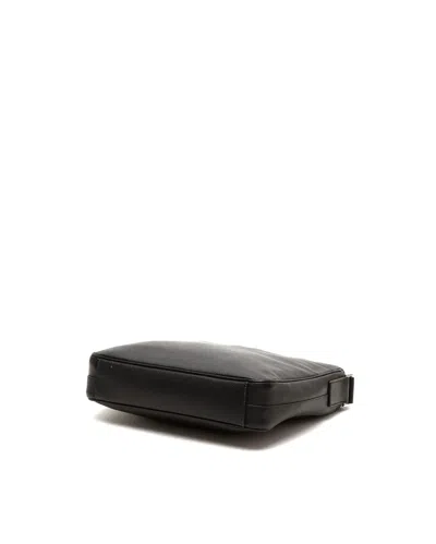 Prada Saffiano Messenger Bag In Black