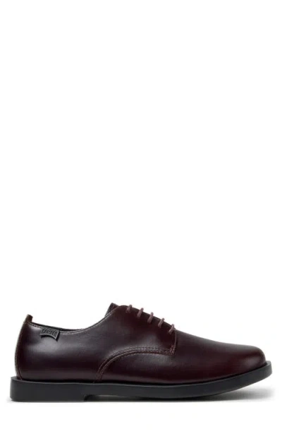 Camper Don Plain Toe Derby In Brown