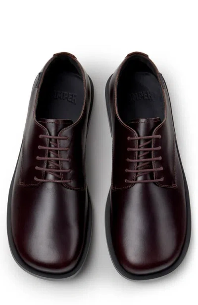 Camper Don Plain Toe Derby In Brown