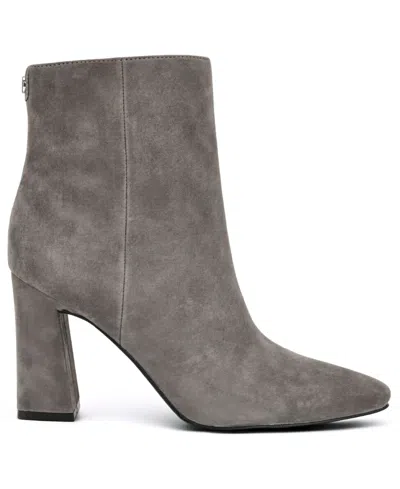 Nine West Reraye Bootie In Dark Gray Suede