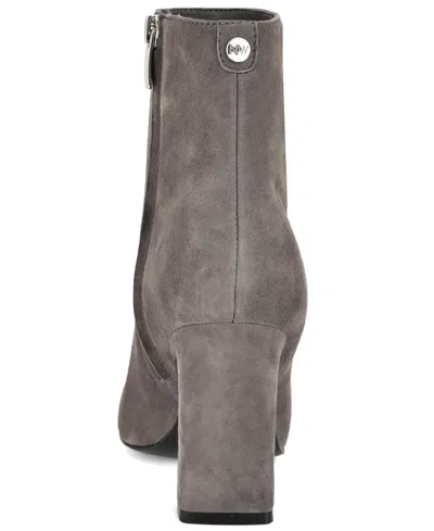 Nine West Reraye Bootie In Dark Gray Suede