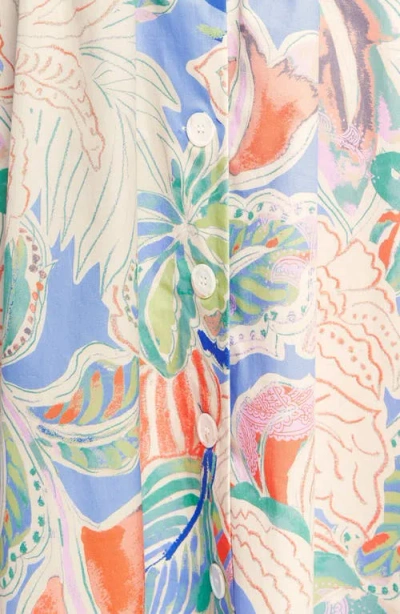 Flying Tomato Printed Button Front Midi Skirt In Multi