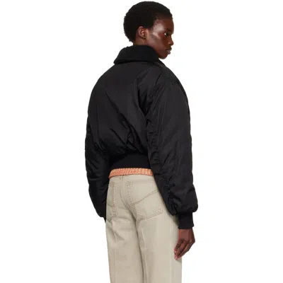 Stella Mccartney Black Collared Pilot Jacket In Black