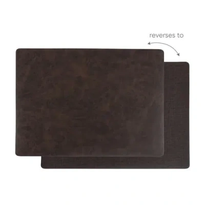 Kaf Home Santiago Rectangular Bio Based Vinyl Placemat In Brown