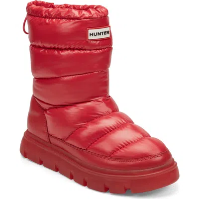 Hunter Maribels Waterproof Snow Boot In Red