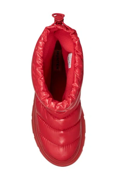 Hunter Maribels Waterproof Snow Boot In Red