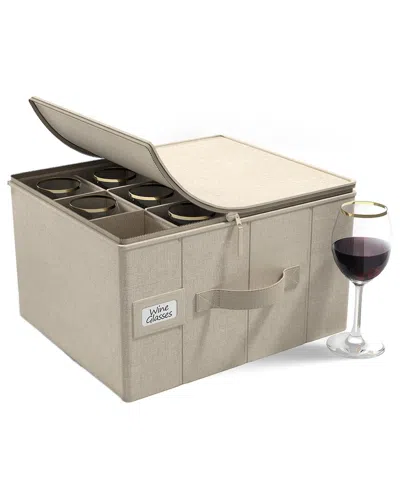 Sorbus Stemware Storage Cases Hard Shell In Neutral