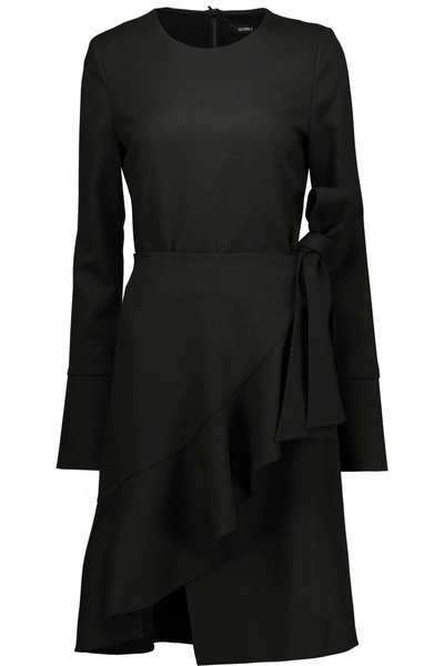 Goen J Asymmetric Ruffled Wool-blend Cady Dress