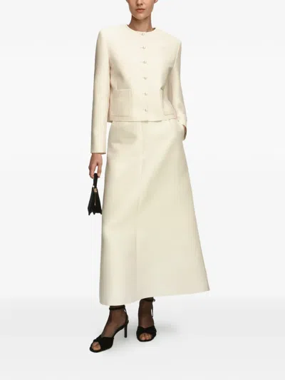 12 Storeez Sofia Button-fastening Jacket In Neutral