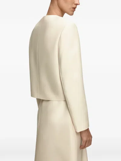 12 Storeez Sofia Button-fastening Jacket In Neutral