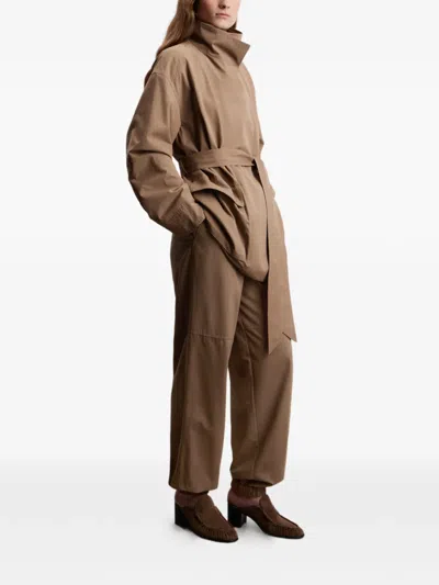12 Storeez Drawstring Track Pants In Brown