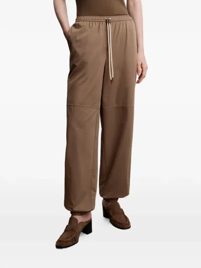 12 Storeez Drawstring Track Pants In Brown