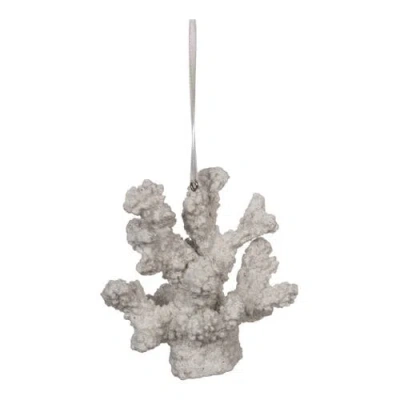 Beachcombers Sandy Coral Tree Ornament In White