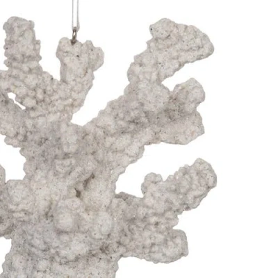 Beachcombers Sandy Coral Tree Ornament In White