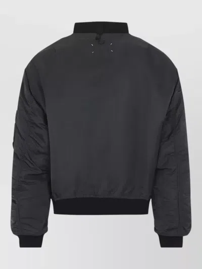 Maison Margiela Nylon Blend Bomber Jacket With Polyester Lining In Multi